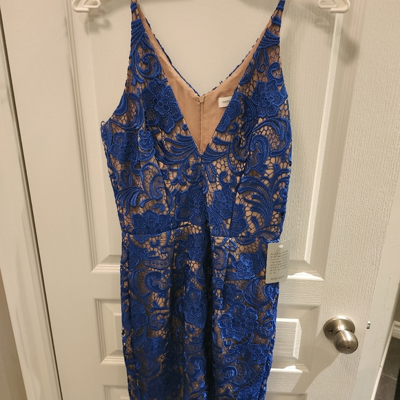 Dress the Population Blue Lace Dress NWT Size M - Picture 3 of 12